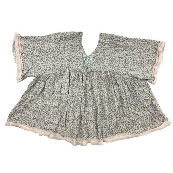 White Birch Leopard Print Babydoll Blouse - Picture 2 of 9